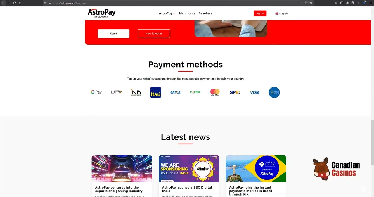 AstroPay: casinos con AstroPay